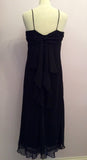 COAST BLACK STRAPPY WATERFALL BACK OCCASION DRESS SIZE 12 - Whispers Dress Agency - Womens Eveningwear - 2