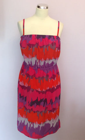 Coast Multi Coloured Print Silk Strappy / Strapless Dress Size 12 - Whispers Dress Agency - Womens Dresses - 1