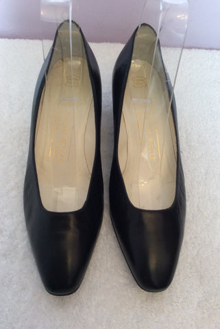 Vintage Bruno Magli Black Italian Leather Court Shoes Size 3.5 /36 - Whispers Dress Agency - Sold - 2