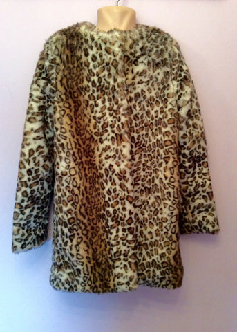 Zara Kids Leopard Print Faux Fur Coat Age 10/11 Years - Whispers Dress Agency - Sold - 1