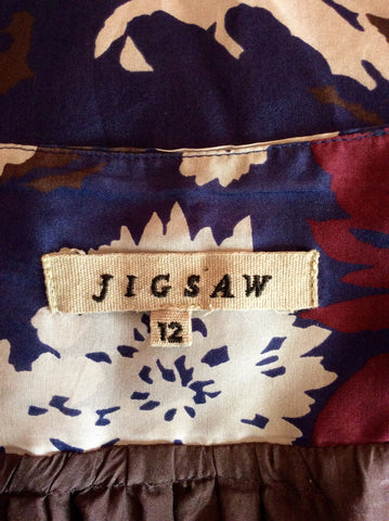 JIGSAW FLORAL PRINT SILK DRESS SIZE 12 - Whispers Dress Agency - Womens Dresses - 5