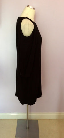 French Connection Black Open Sleeve Shift Dress Size 14 - Whispers Dress Agency - Sold - 2