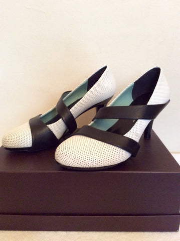 United Nude Black & White Leather Heels Size 4/37 - Whispers Dress Agency - Sold - 3