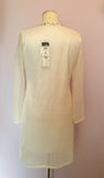 Brand New Betty Barclay White Fine Knit Jewel Trim Dress Size 14 - Whispers Dress Agency - Womens Dresses - 4
