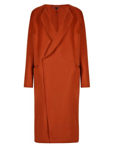New Marks & Spencer Autograph Rust Oversize Open Front Coat Size 10 - Whispers Dress Agency - Womens Coats & Jackets - 3