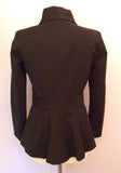 Reiss Black Cotton Blend Belted Jacket Size Small - Whispers Dress Agency - Sold - 4