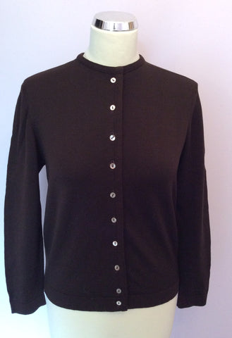 Vintage Jaeger Brown Wool Cardigan Size 38" Approx M - Whispers Dress Agency - Sold - 1