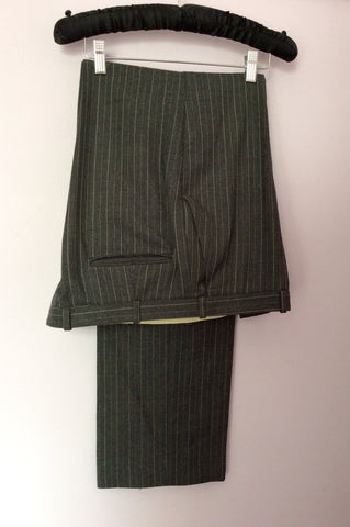Christian Dior Grey Pinstripe Wool Suit Size 42L /36W - Whispers Dress Agency - Mens Suits & Tailoring - 6