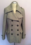 New York & Company Light Grey Double Breasted Wool Blend Jacket Size M - Whispers Dress Agency - Womens Coats & Jackets - 1