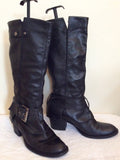 Kenneth Cole Reaction Dark Brown Leather Boots Size 7.5/40.5 - Whispers Dress Agency - Womens Boots - 1