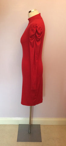 DIVA CATWALK RED LONG SLEEVE DRESS SIZE M - Whispers Dress Agency - Womens Dresses - 2