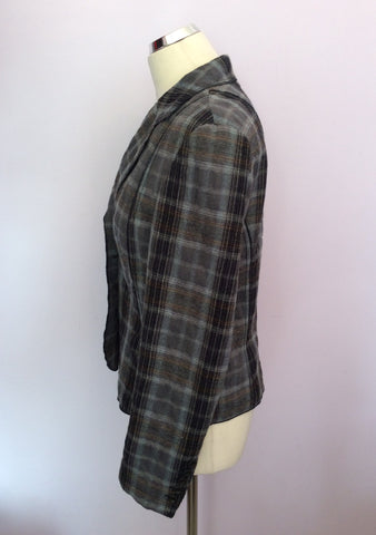 Marc Aurel Brown, Grey & Black Check Jacket Size 40 UK 12 - Whispers Dress Agency - Womens Coats & Jackets - 4