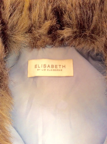 Liz Claibourne Light Blue Faux Fur Collar Gilet Size XXL - Whispers Dress Agency - Womens Gilets & Body Warmers - 3