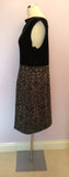 Brand New Landsend Black Velvet & Grey Occasion Dress Size 18 - Whispers Dress Agency - Womens Dresses - 2