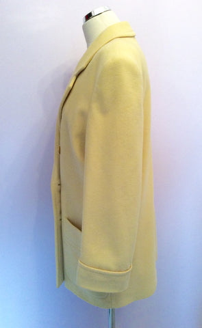 Vintage Viyella Lemon Wool Blend Double Breasted Jacket Size 10 - Whispers Dress Agency - Womens Vintage - 2
