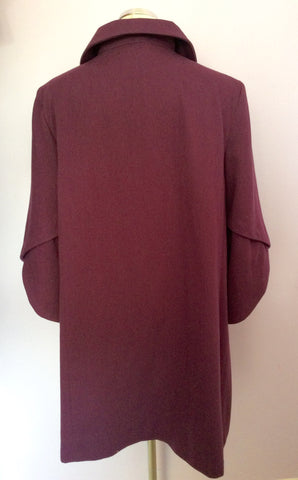 Marks & Spencer Autograph Purple 3/4 Sleeve Coat Size 16 - Whispers Dress Agency - Sold - 3
