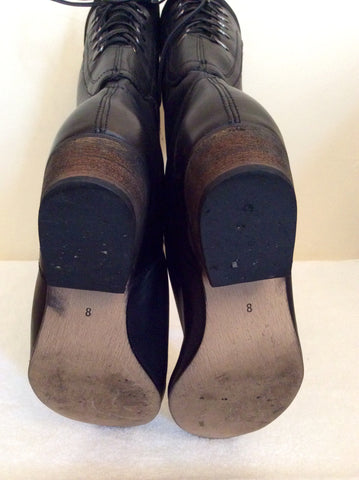 Faith Black Leather Lace Up Back Boots Size 8/42 - Whispers Dress Agency - Sold - 6