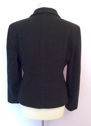 Marks & Spencer Black Wool Blend Skirt Suit Fit UK 8/10 - Whispers Dress Agency - Sold - 3
