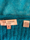 Ted Baker Turquoise Wrap Around Jumper Size 2 UK 10 - Whispers Dress Agency - Womens Knitwear - 3