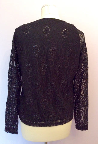 Verse Black Lace With Beads & Sequins V Neck Top - Whispers Dress Agency - Womens Tops - 2