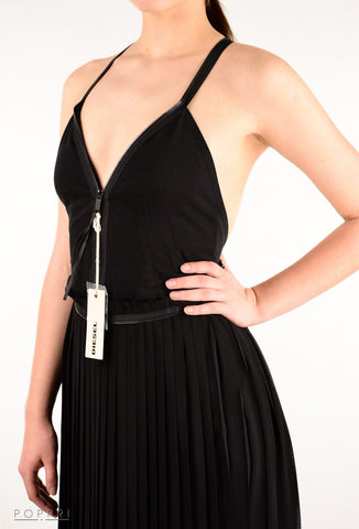 Brand New Diesel D-Furcass-A Black Pleated Maxi Dress Size XL - Whispers Dress Agency - Womens Dresses - 5