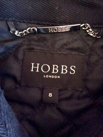 Hobbs Dark Blue Double Breasted Jacket Size 8 - Whispers Dress Agency - Womens Coats & Jackets - 3