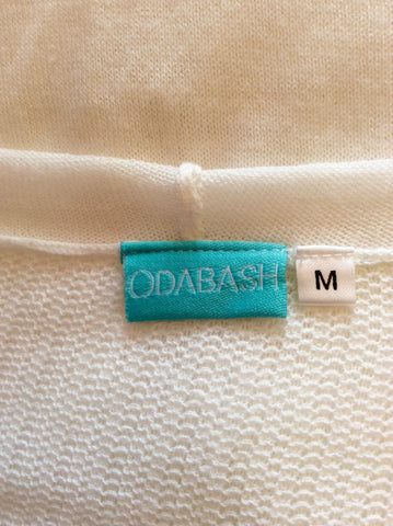 Odabash White Cotton Hooded Beach Cover Up Dress Size M - Whispers Dress Agency - Womens Swim & Beachwear - 4