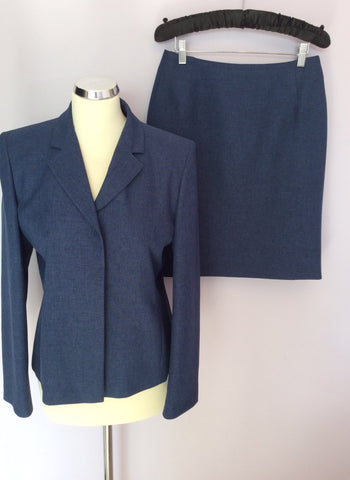 Marks & Spencer Indigo Blue Skirt Suit Size 12 - Whispers Dress Agency - Sold - 1