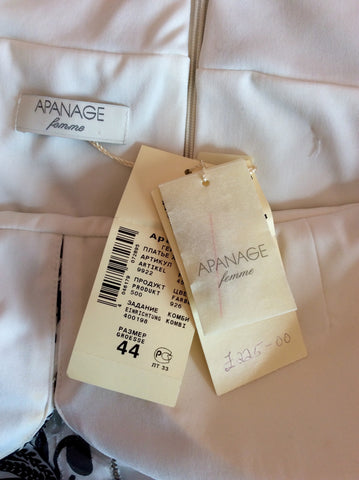Brand New Apanage Black & White Print Silk Halterneck Maxi Dress Size 18 - Whispers Dress Agency - Sold - 6