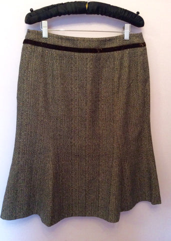 Minosa Petite Brown Weave Wool Blend Skirt Suit Size 12/14 - Whispers Dress Agency - Womens Suits & Tailoring - 7