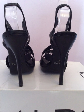 Aldo Latasha Black Leather Strappy Heel Sandals Size 5/38 - Whispers Dress Agency - Womens Sandals - 4
