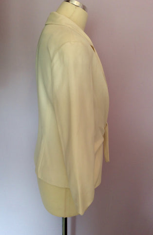 Renatto Nucci Ivory Silk Jacket Size 44 UK 12 - Whispers Dress Agency - Womens Coats & Jackets - 2
