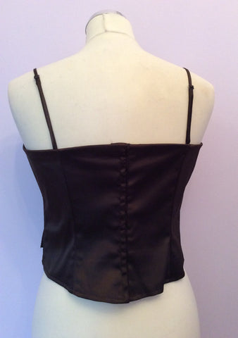 Per Una Brown Appliqué Trim Bustier Top & Skirt Size 12 - Whispers Dress Agency - Womens Eveningwear - 3