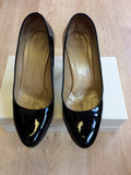RUSSELL & BROMLEY BLACK PATENT LEATHER HEELS SIZE 6/39 - Whispers Dress Agency - Sold - 2