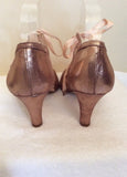 Whistles Metalic Pink Ribbon Tie Leather Heels Size 6/39 - Whispers Dress Agency - Sold - 4
