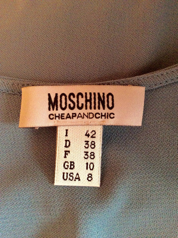 Brand New Moschino Cheap And Chic Duck Egg Dress Size 10 - Whispers Dress Agency - Womens Dresses - 4