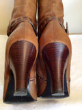 Dune Tan Brown Stitch Trim Boots Size 4/37 - Whispers Dress Agency - Sold - 5