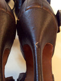 DEPP DARK BROWN LEATHER BUCKLE STRAP LEG HEELS SIZE 3.5/36 - Whispers Dress Agency - Womens Heels - 5
