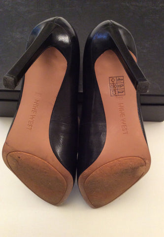 Nine West Black Leather Heels Size 7/40 - Whispers Dress Agency - Womens Heels - 4