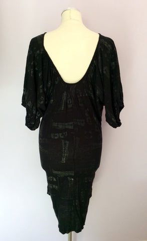 Bolongaro Trevor Black Print Dress Size S - Whispers Dress Agency - Sold - 3