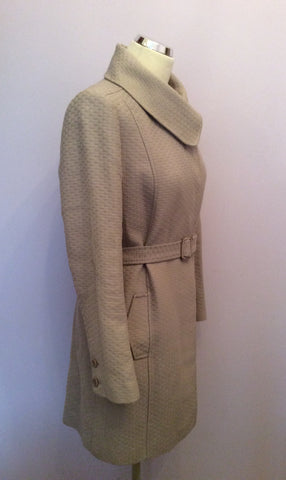 Reiss Blush / Mushroom Betsy Cotton Coat Size M - Whispers Dress Agency - Sold - 5