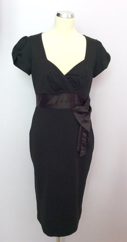 Betty Jackson Black Wiggle Pencil Dress Size 12 - Whispers Dress Agency - Sold - 1