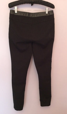 Forever Unique Nell Black Leatherette & Jersey Leggings Size 12 - Whispers Dress Agency - Womens Trousers - 4