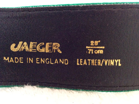 Vintage Jaeger Emerald Green 2 Inch Suede Belt Size 28" - Whispers Dress Agency - Sold - 2