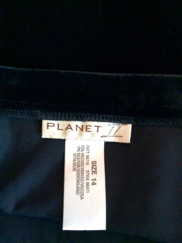 Planet Black Velvet Long Skirt Size 14 - Whispers Dress Agency - Womens Skirts - 2