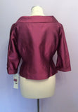BRAND NEW S.L.B PETITE MAUVE SILK JACKET & CROP TROUSERS SUIT SIZE 10/12 - Whispers Dress Agency - Womens Suits & Tailoring - 3