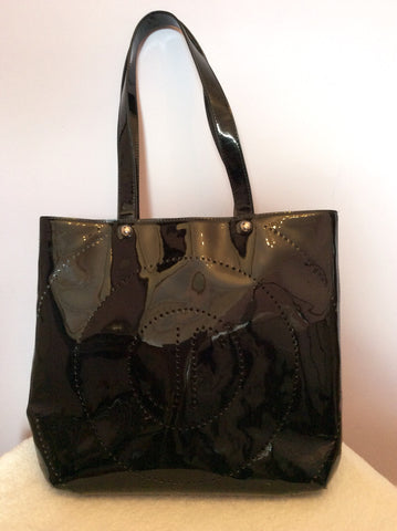 Jaeger Black Patent Shopper / Shoulder Bag - Whispers Dress Agency - Sold - 1