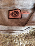 Brand New Juicy Couture Light Grey Velour Hooded Top & Mini Skirt Size L - Whispers Dress Agency - Sold - 4