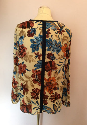 ZARA CREAM FLORAL PRINT BLOUSE SIZE XL - Whispers Dress Agency - Sold - 2