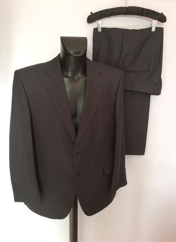 Magee Dark Charcoal Grey Pinstripe Suit Size 44S/38S - Whispers Dress Agency - Sold - 1